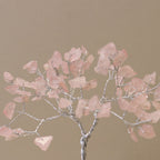 Rose Quartz Gemstone Tree with Orgonite Base – 80 Stones