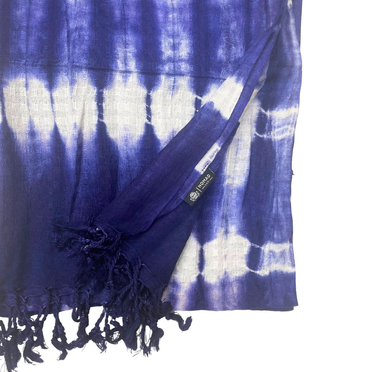 Indigo Striped Boho Java Art Scarf – 62 x 200cm