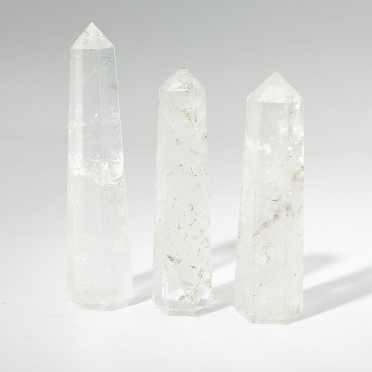 Clear Quartz Six-Faced Gemstone Obelisk – Approx. 11cm