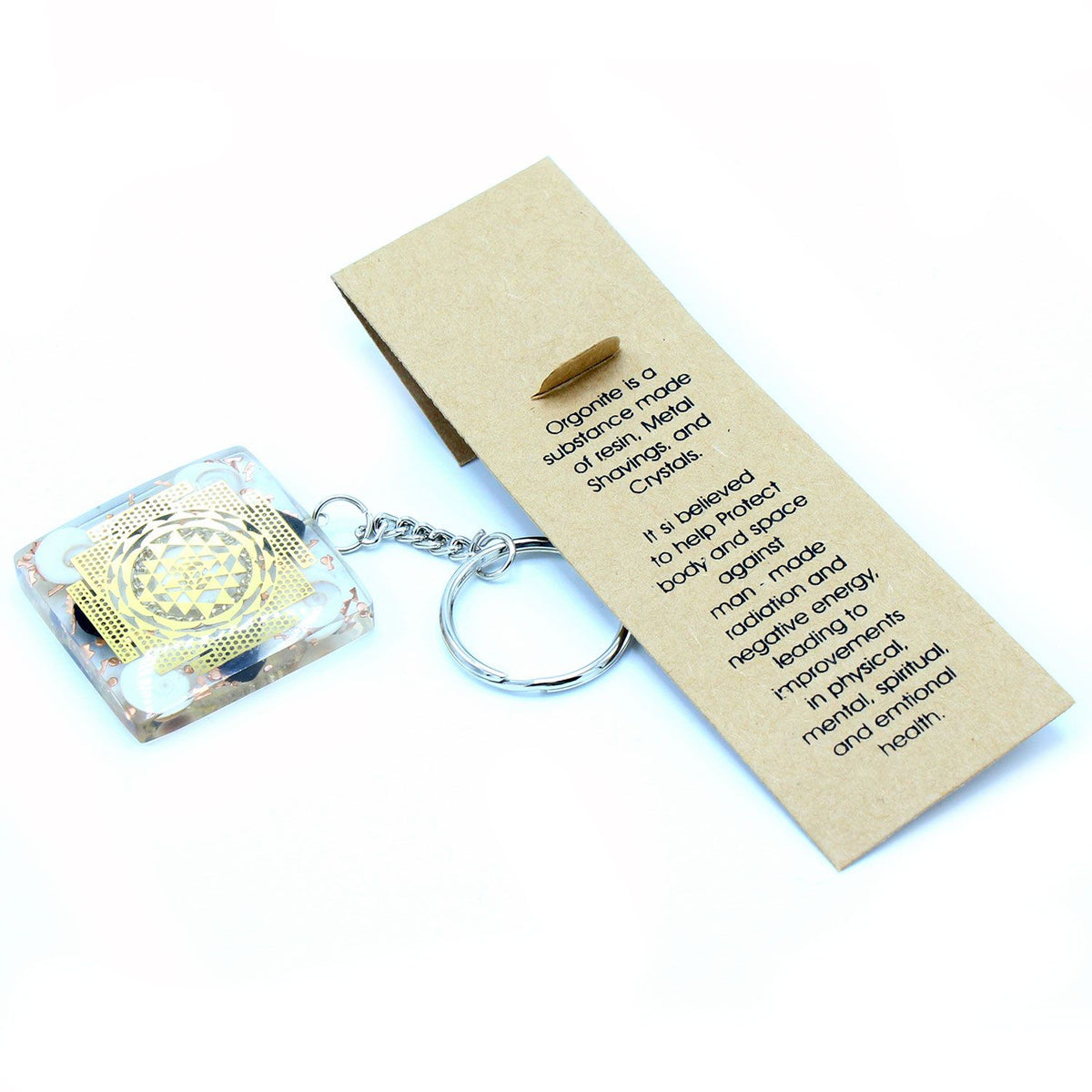 Tourmaline Home Protect Orgonite Keyring