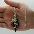 Seven Chakra Tiger Eye Gemstone Pendulum