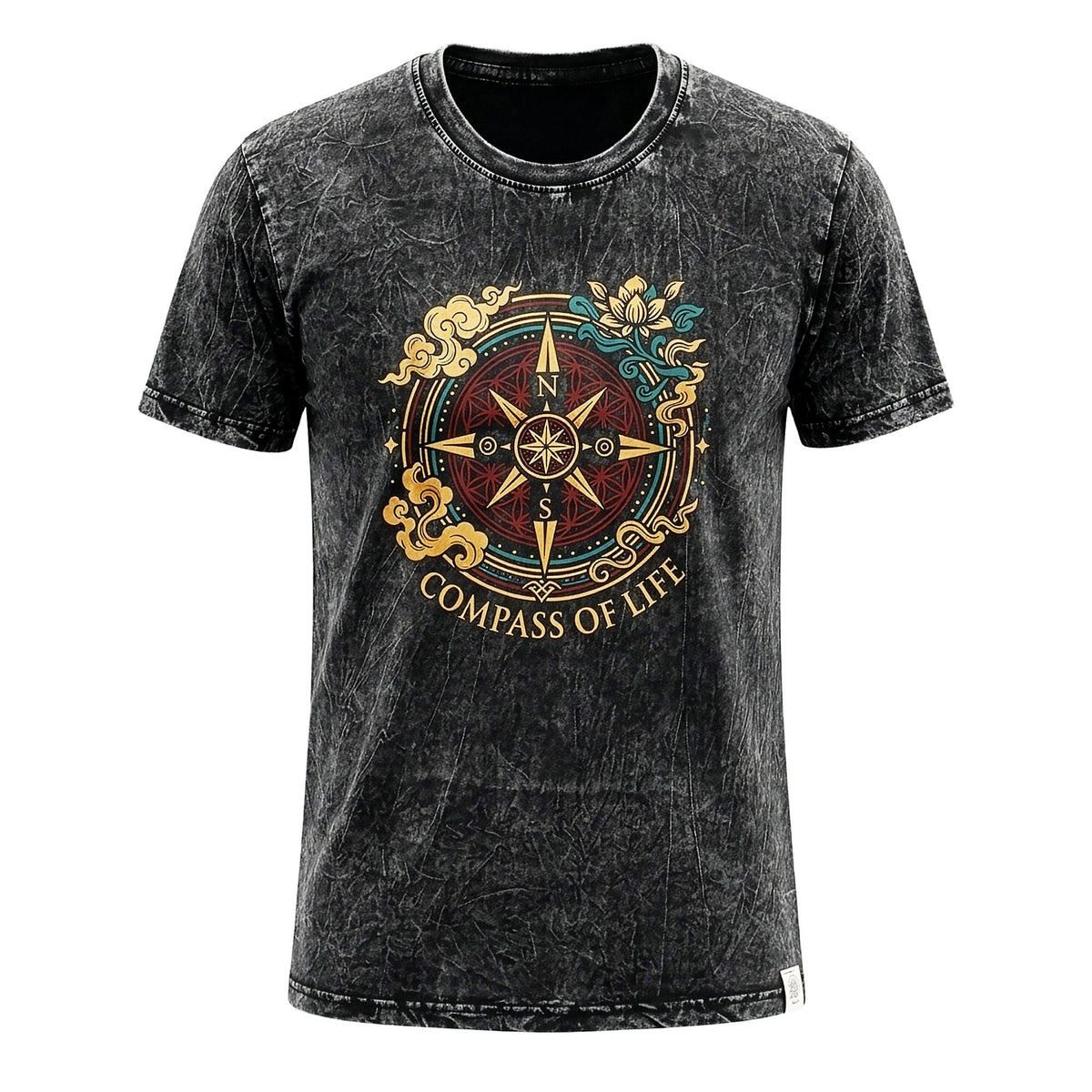Compass of Life T-Shirt in Charcoal – Medium