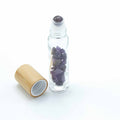 Amethyst Gemstone Roller Bottle with Wooden Cap – 5ml
