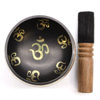 Om Tibetan Singing Bowl Set for Yoga and Meditation
