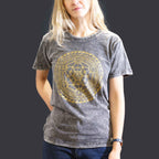Chakra Dark Grey Stonewashed Cotton T-Shirt – Small