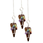 Seven Chakra Tiger Eye Gemstone Pendulum