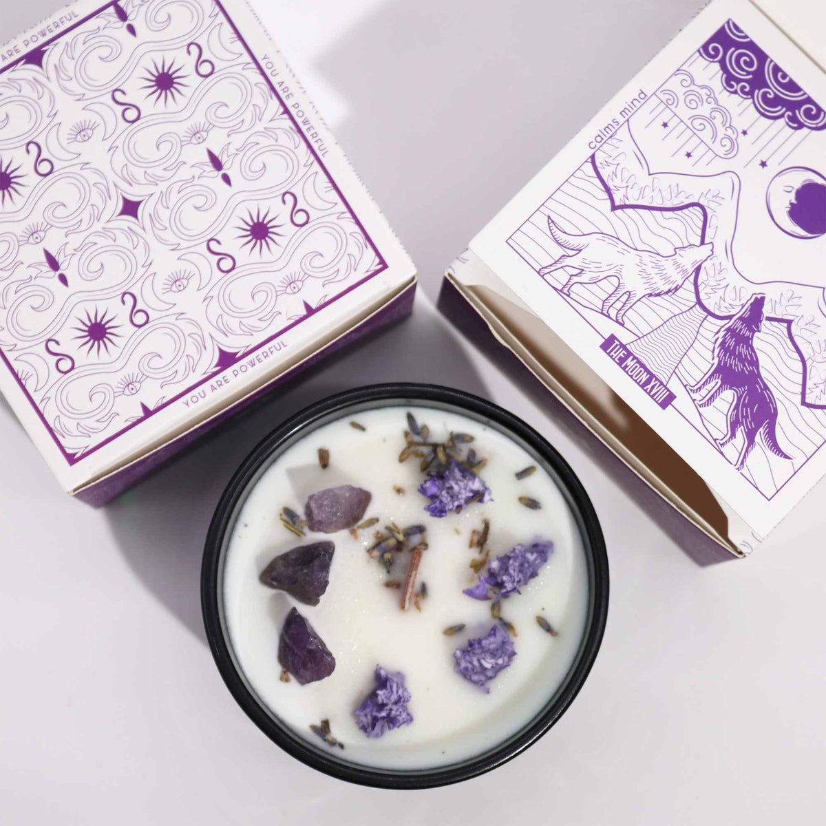 The Moon Crystal Magic Flower Candle