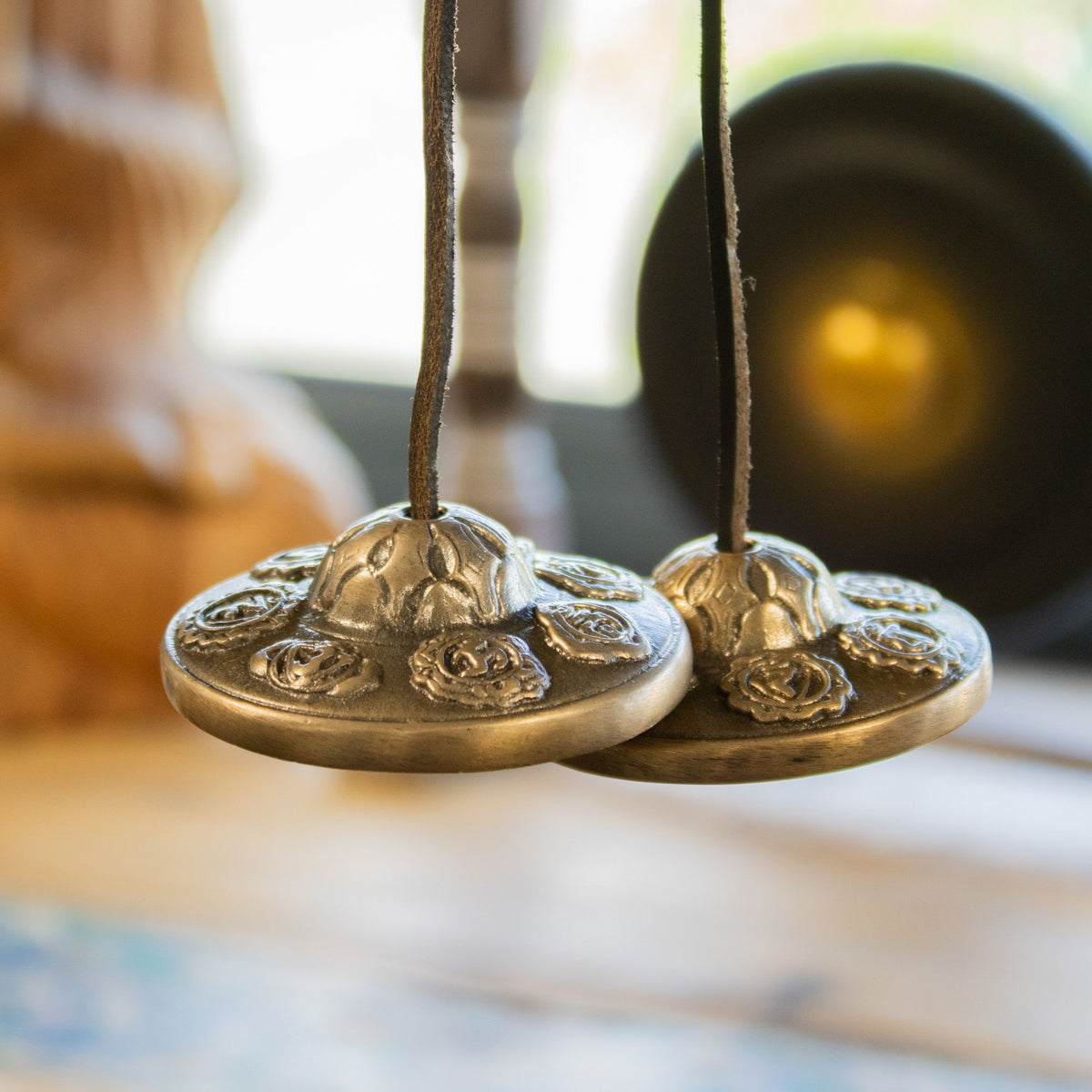 Brass Seven Chakra Tibetan Tingsha Bells – Approx. 7cm