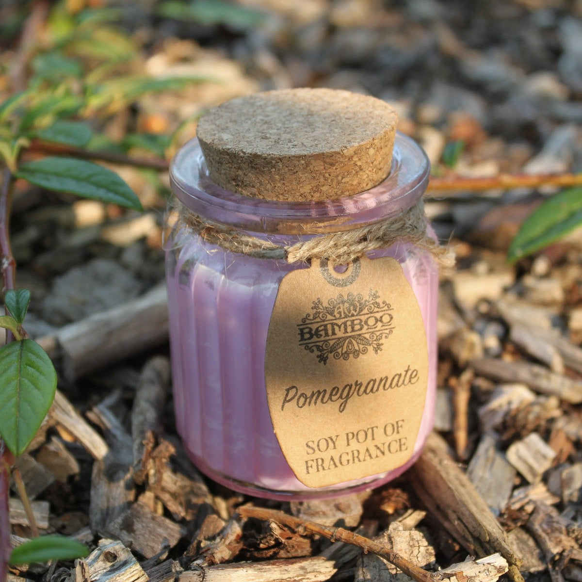 Pomegranate Scented Soy Wax Candle Pot