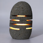 Natural Riverstone Standing Stone Candle Holder