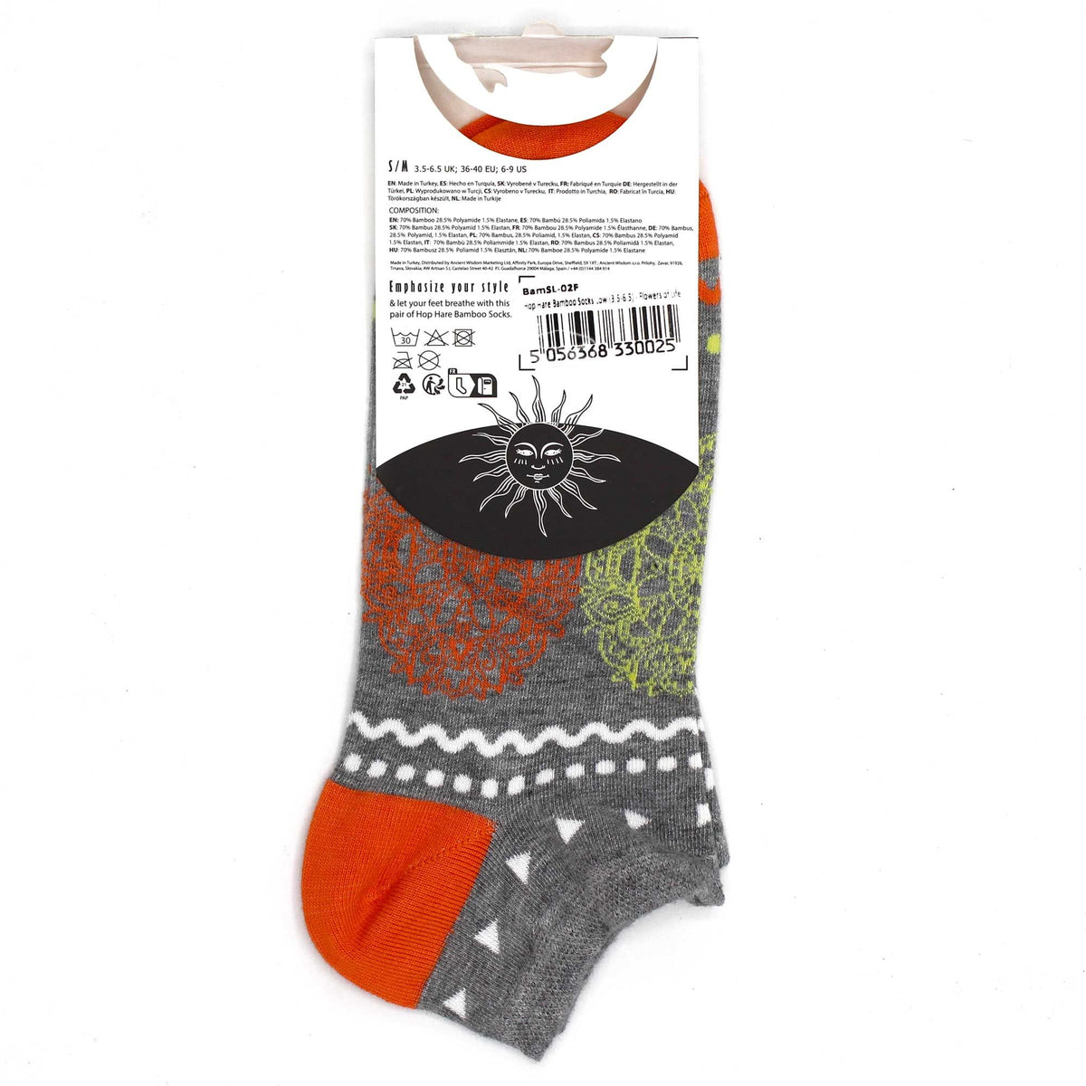 Flowers of Life Low Trainer Socks – UK 3-6