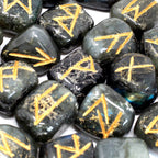 Labradorite Rune Stone Set with Pouch