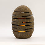 Natural Riverstone Standing Candle Holder – 10 × 13 × 22cm