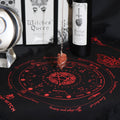 Mystic Moth Pendulum Divination Cloth – Black and Red