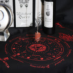 Mystic Moth Pendulum Divination Cloth – Black and Red