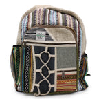 Large Hemp and Cotton Backpack with Rope Pockets