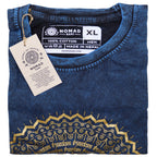Mandala Blue Stonewashed Cotton T-Shirt – XL
