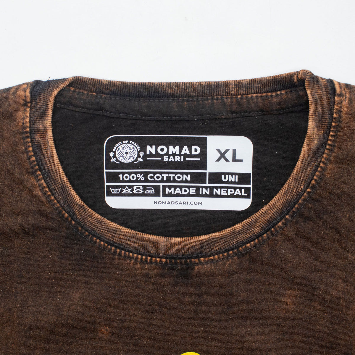 Sun Zodiac Stonewashed Cotton T-Shirt – Brown XL