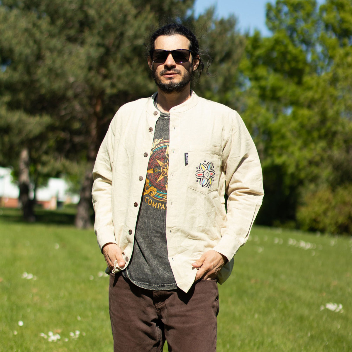 Nomad Sari Kathmandu Shirt – Stone, Medium