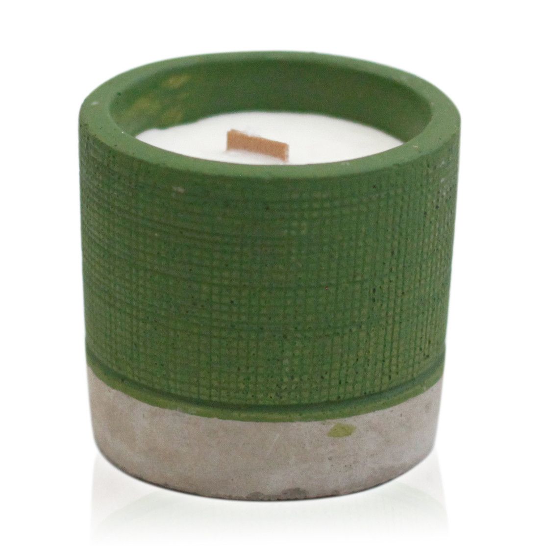 Green Sea Moss & Herbs Soy Candle in Concrete Pot
