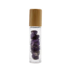 Amethyst Gemstone Roller Bottle with Wooden Cap – 5ml