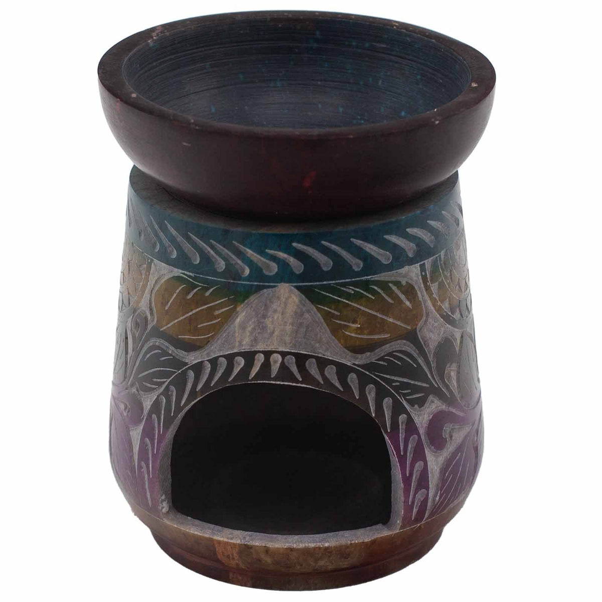 Large Elephant Soapstone Oil Burner – 13 × 10cm
