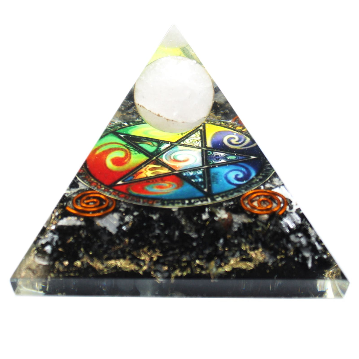 Midnight Pentagon Orgonite Pyramid – 70mm
