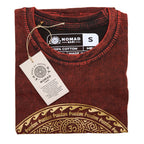 Chakra Maroon Stonewashed Cotton T-Shirt – Small