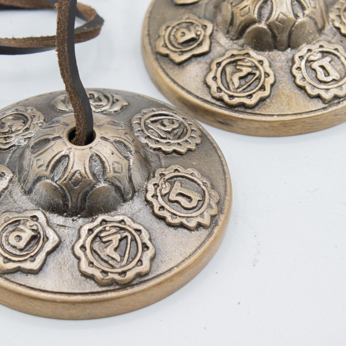 Brass Seven Chakra Tibetan Tingsha Bells – Approx. 7cm