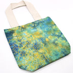 Green and Blue Tie-Dye Cotton Tote Bag