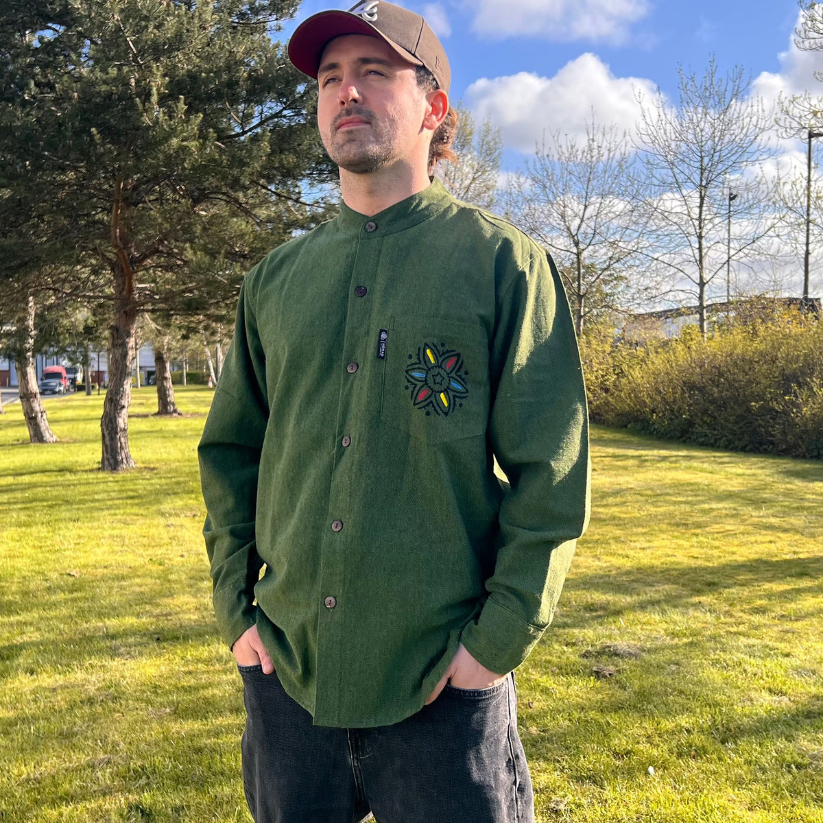 Nomad Sari Kathmandu Shirt – Forest Green, XXL