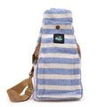 Natural Cotton Cross-Body Bag – Blue and White