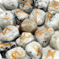Rainbow Moonstone Rune Set with Pouch