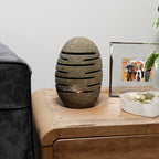 Natural Riverstone Standing Candle Holder – 10 × 13 × 22cm