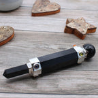 Black Agate Hexagonal Crystal Wand – 12cm