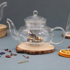 Round Pearl Glass Infuser Teapot – 400ml