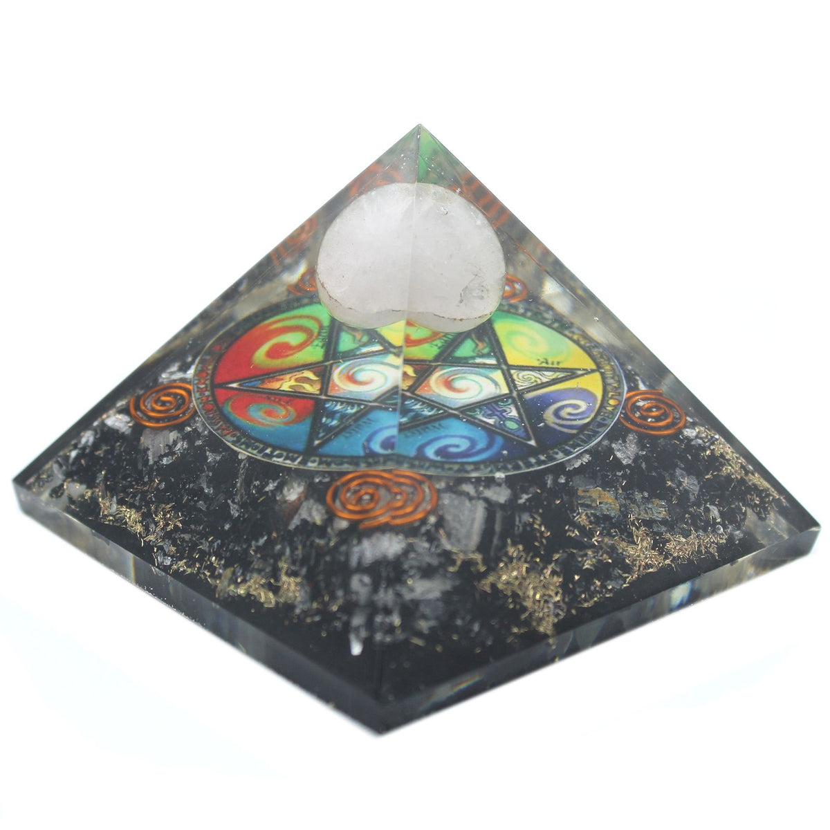 Midnight Pentagon Orgonite Pyramid – 70mm