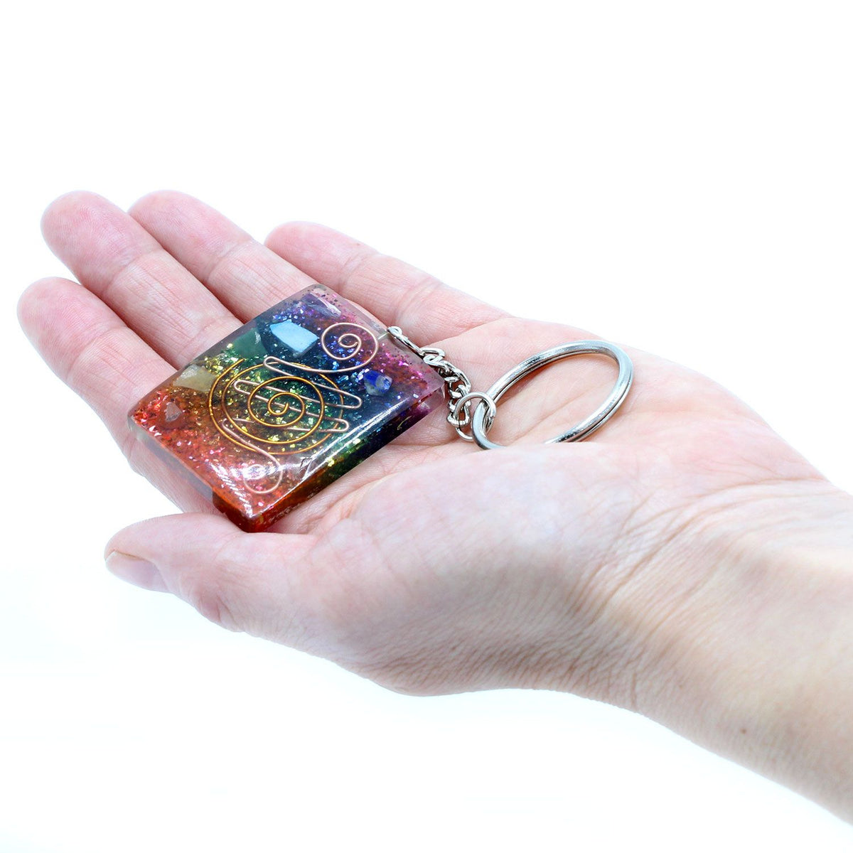 Home Protect Copper Chakra Orgonite Keyring