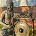 Large Gong with Brown Antique Stand – 80cm