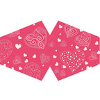 Pink Hearts Reusable Fashion Face Covering
