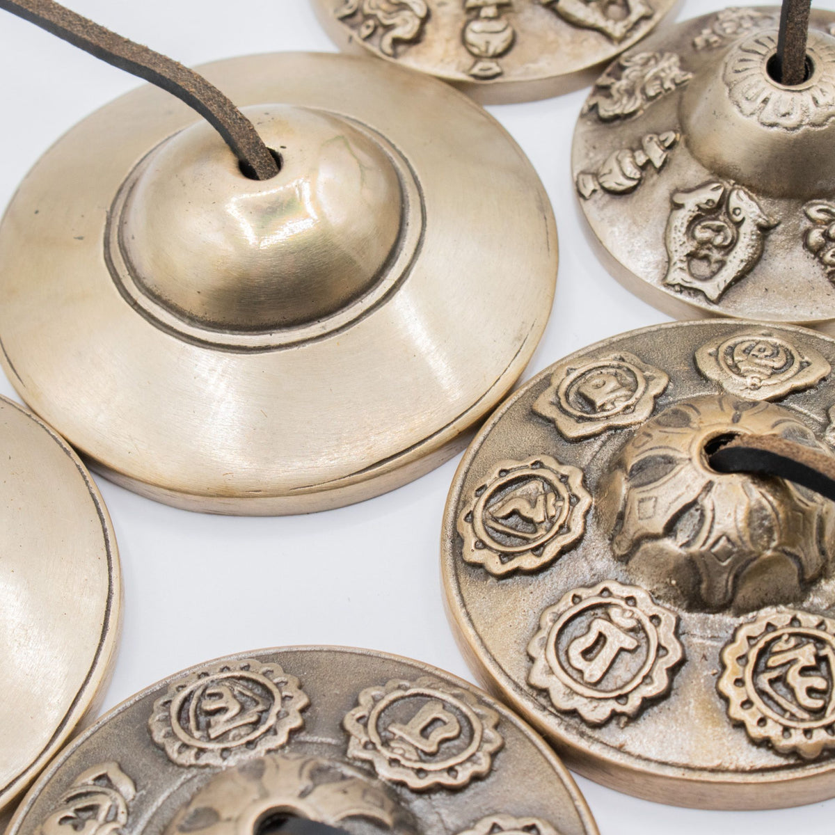 Brass Seven Chakra Tibetan Tingsha Bells – Approx. 7cm