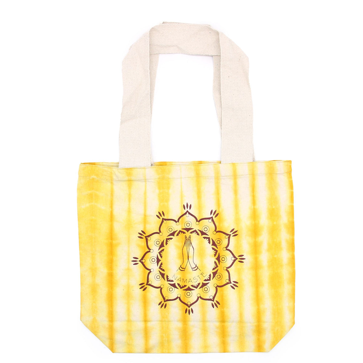 Namaste Hands Tie-Dye Cotton Bag – 38 × 42 × 12cm