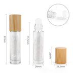 Rock Quartz Gemstone Roller Bottle with Wooden Cap – 5ml