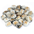 Rainbow Moonstone Rune Set with Pouch