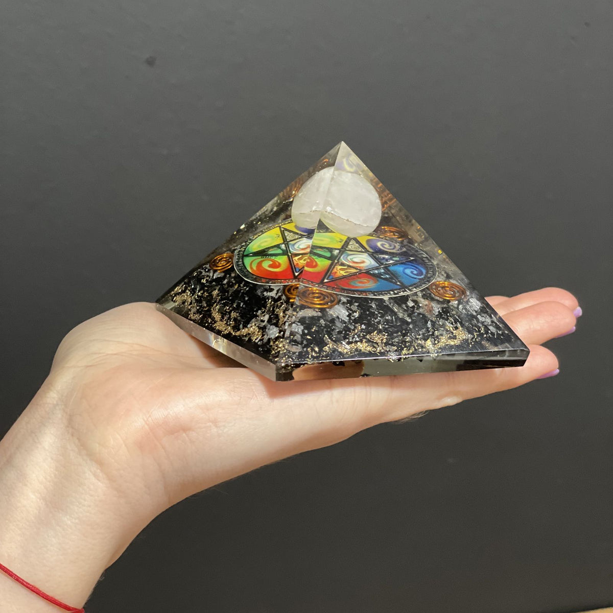 Midnight Pentagon Orgonite Pyramid – 70mm