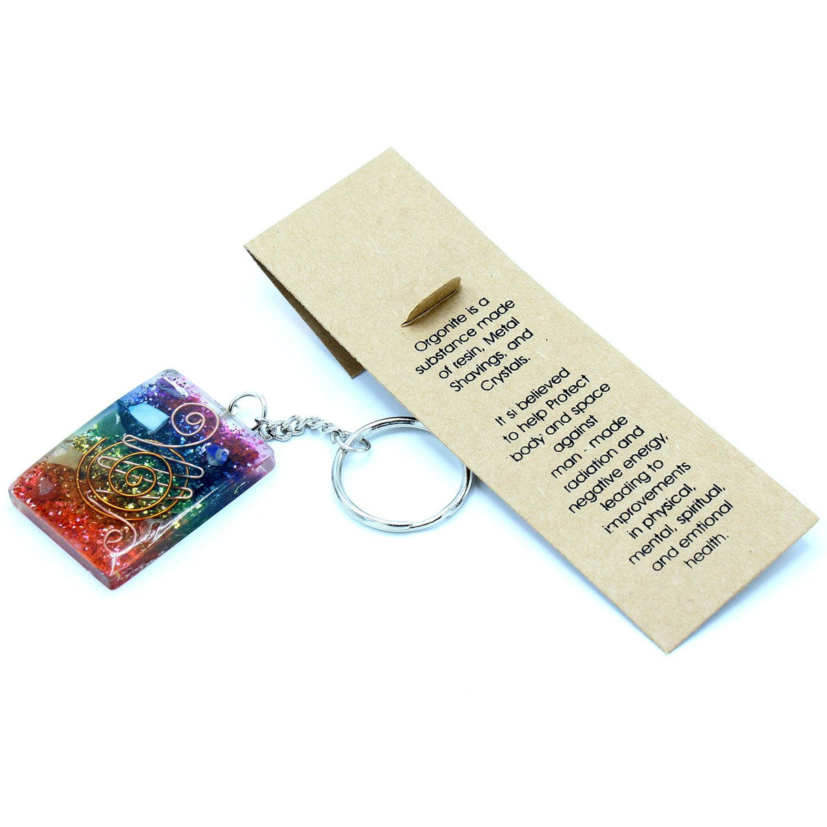 Home Protect Copper Chakra Orgonite Keyring