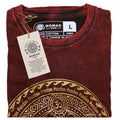 Chakra Maroon Stonewashed Cotton T-Shirt – Large