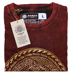 Chakra Maroon Stonewashed Cotton T-Shirt – Large