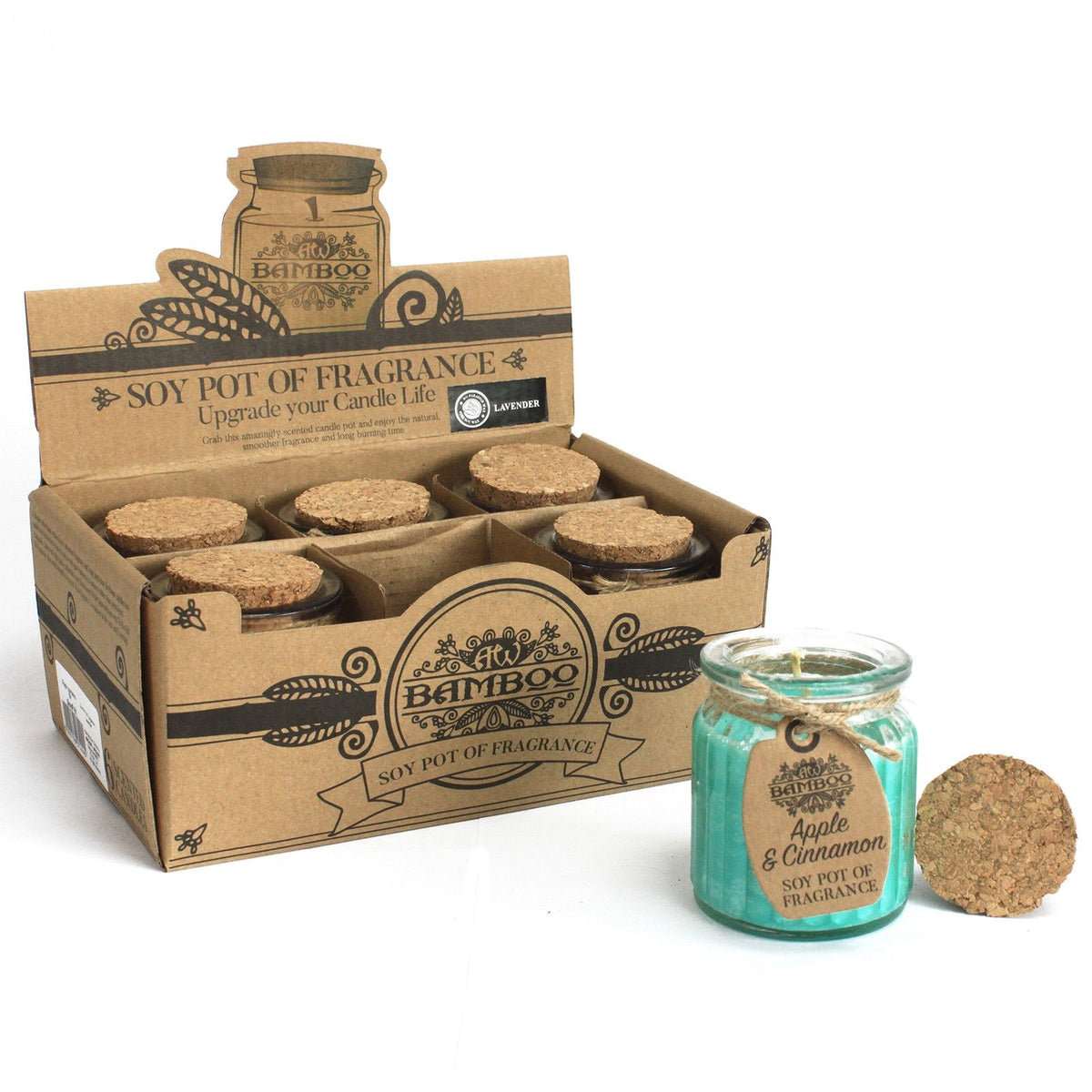 Apple Cinnamon Scented Soy Wax Candle Pot