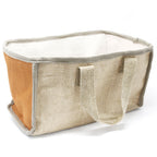 Turmeric Jute Stacking Shopping Basket – 33 × 18 × 20cm